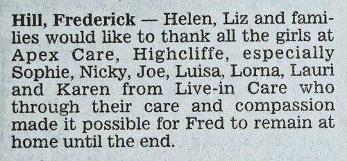 Fred Acknowledgement Notice